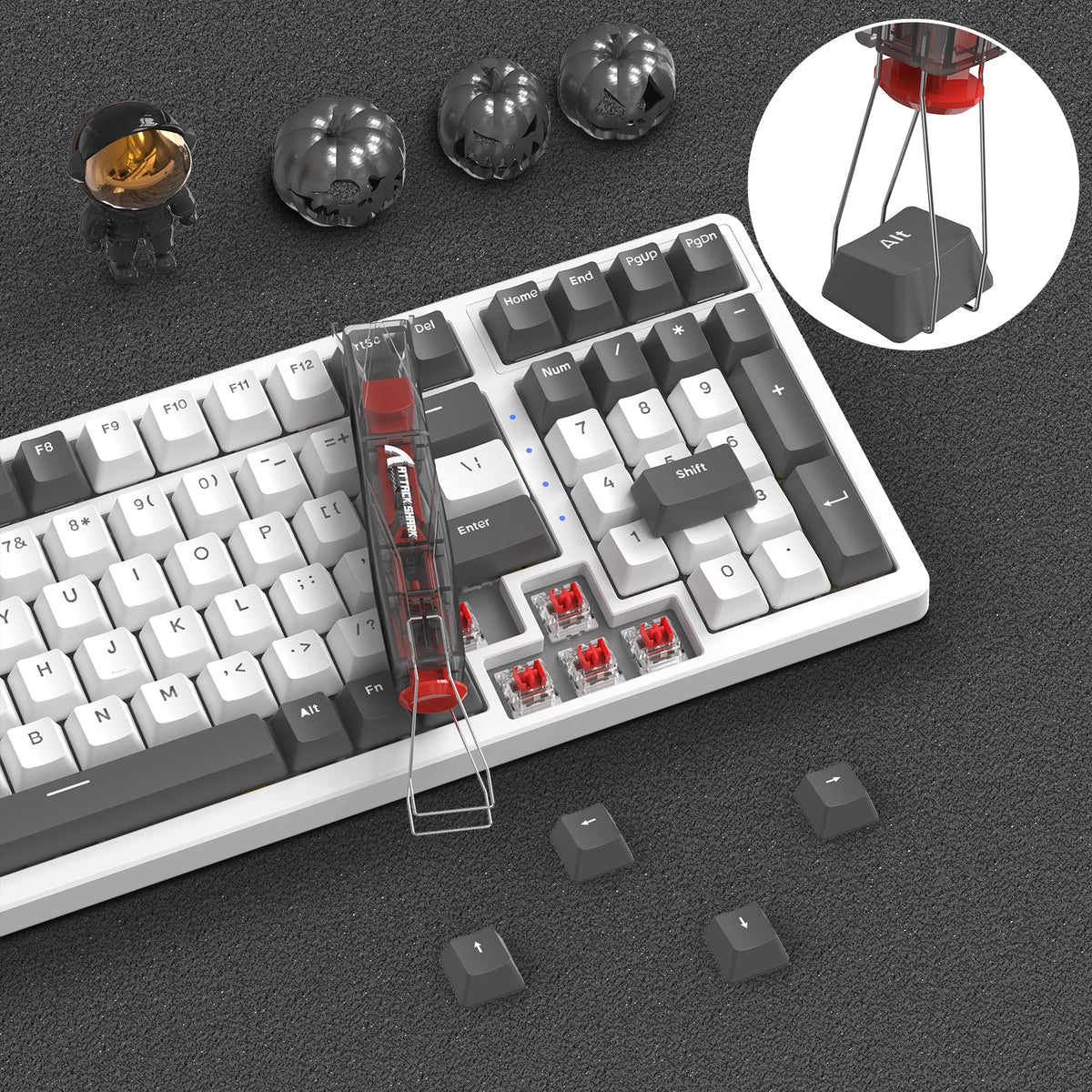 Attack Shark KS01 in use on keyboard